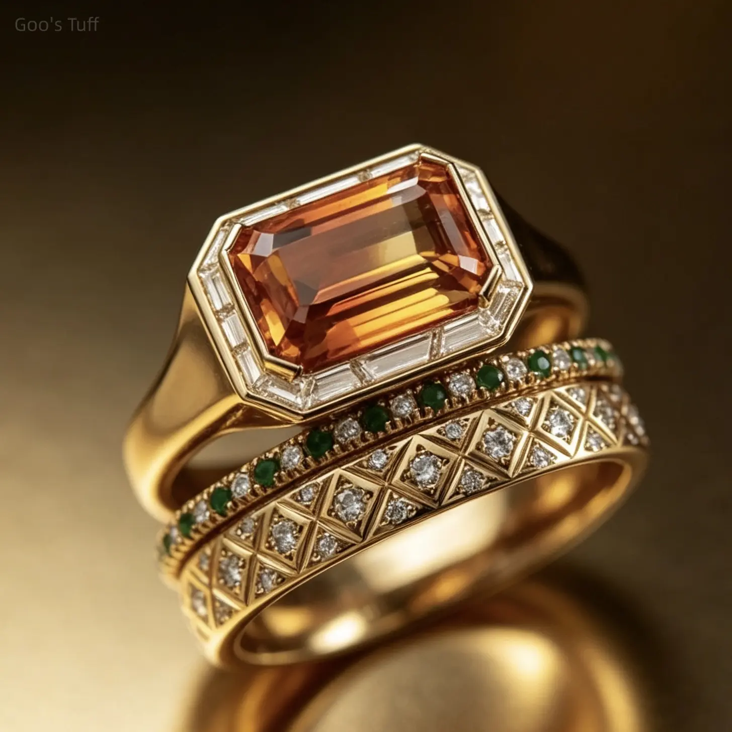 Women's 3-Piece Stackable Rings, Vintage Gold Ins Trendy Minimalist Costume Jewelry, Perfect for Daily & Dating Outfits
