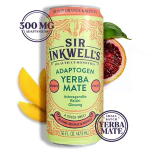 Adaptogen Infused Blood Orange & Mango Yerba Mate (12 Cans)