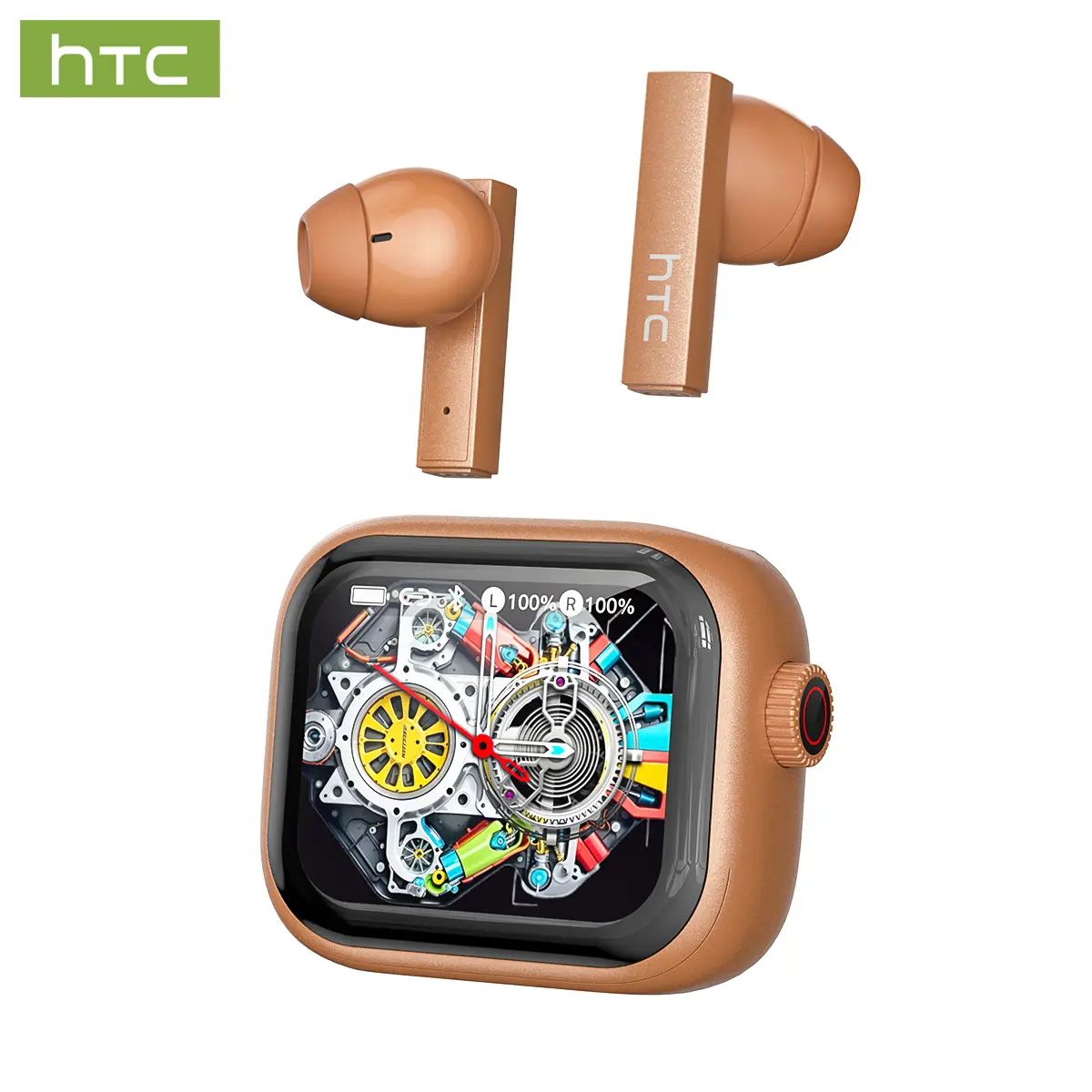 HTC NE40 Bluetooth 6.0 Earphones LED Display High Fidelity Waterproof Wireless Earphones, TWS Touch Control Earbuds, Suitable for Office, Sports, Study and Audio Calls | Built-in Microphone | Earphones