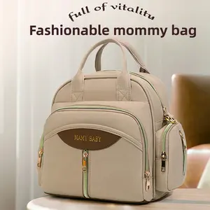 Fashionable Mommy Backpack Diaper Bag with Multiple Pockets, Large Capacity Shoulder Crossbody Storage Bag, Ideal for Traveling with Kids