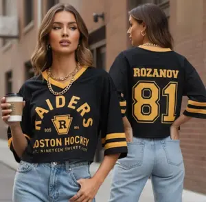 Heated Rivalry Crop Top Football Jersey, ROZANOV & HOLLANDER Jersey, Connor Storrie Shirt, Ilya Rozanov Shane Hollander