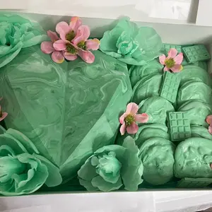 Breakable Heart and Turtle Treat Box - Green Treats with Floral Accents, Includes Various Treats and Decorative Elements