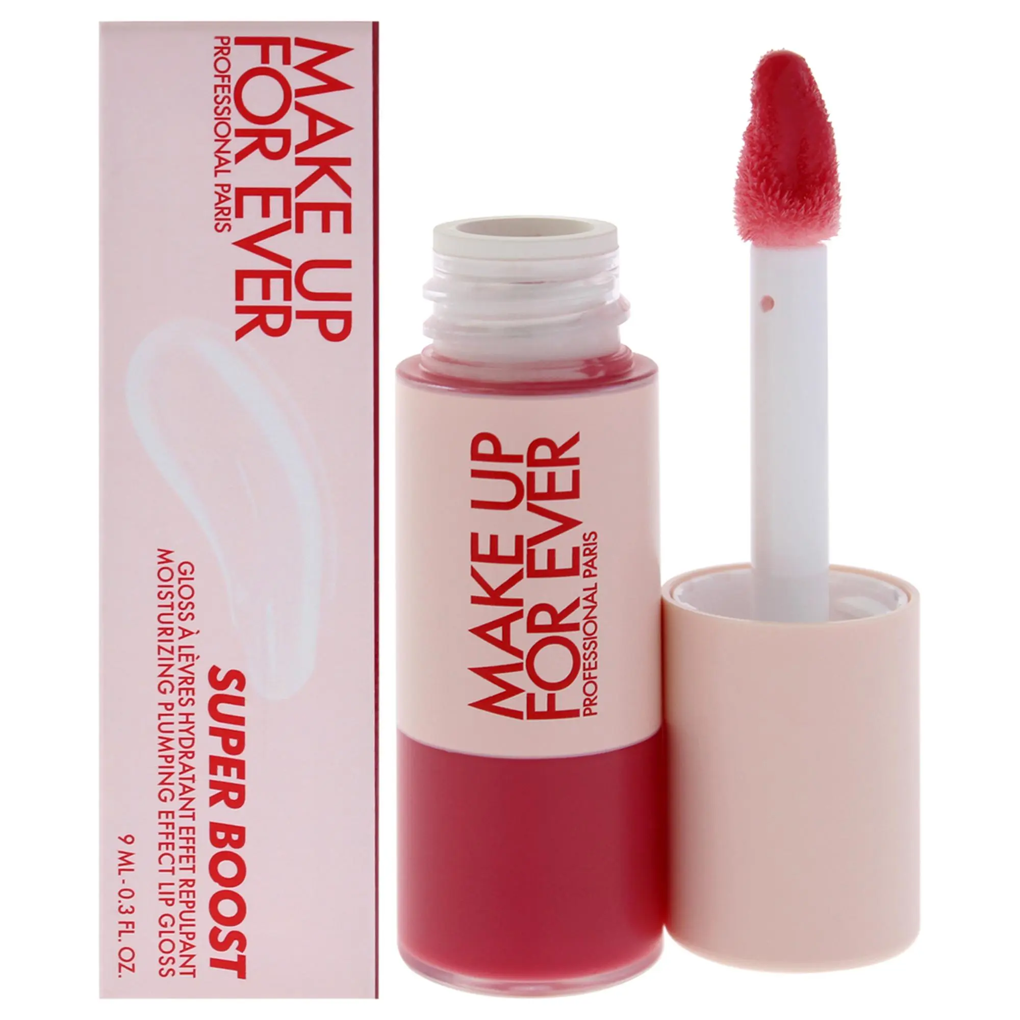 Make Up For Ever Super Boost Hydrating Glossy Cosmetic Lip Gloss - Women's 09 Daring Candy, Lip Care, Moisturizing Daily Makeup - 0.3 fl oz