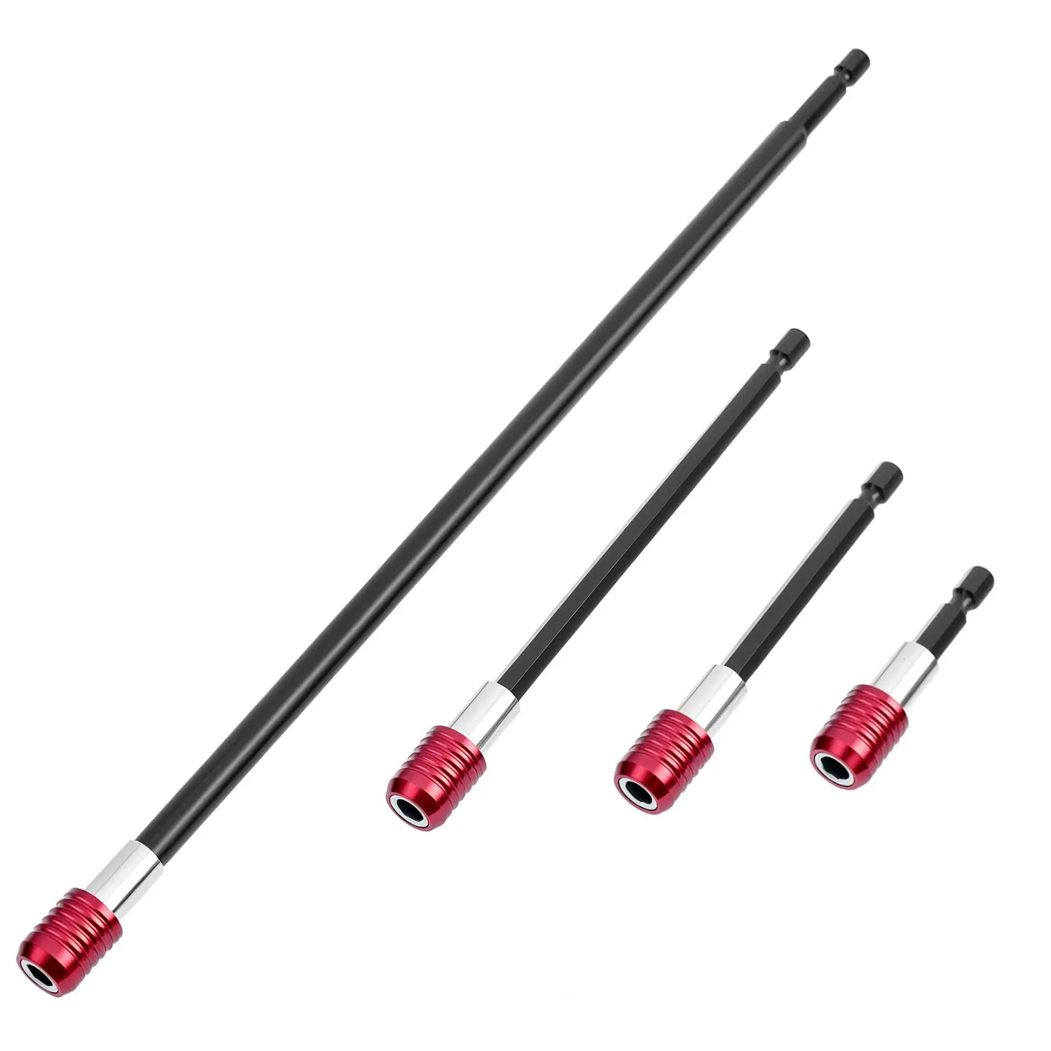 Drill Bit Extension Set - 4 count  Drill Bit Extenders, 1/4" Hex Shank, Includes 2", 4", 6", 12" Lengths