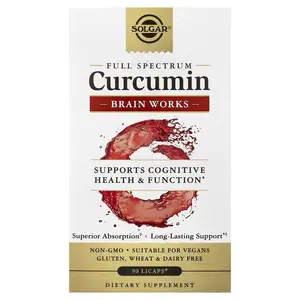 Solgar Full Spectrum Curcumin, Brain Works, 90 Licaps®