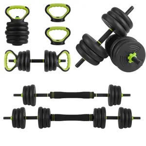66/88LB Adjustable Dumbbell Set, 4-In-1 Free Weight Set Used As Dumbbell, Barbell, Kettlebells, Push Up Stand, Exercises & Fitness Weight Sets for Home Workout Suitable Men/Women