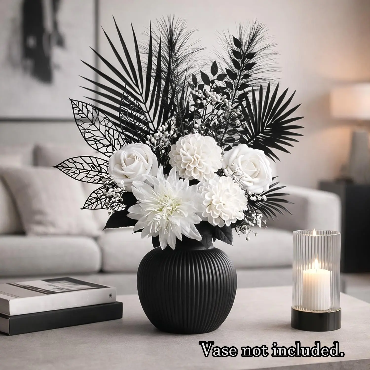 Modern Minimalist Fake Flower Arrangement Set, Artificial Fake Flowers, Artificial Flower Decorations, & Design, No Maintenance Required, Perfect for Living Room Decor