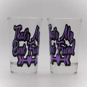 Customizable Best Friend Shot Glasses in Multiple Colors - 1.5 oz Personalised Drinkware