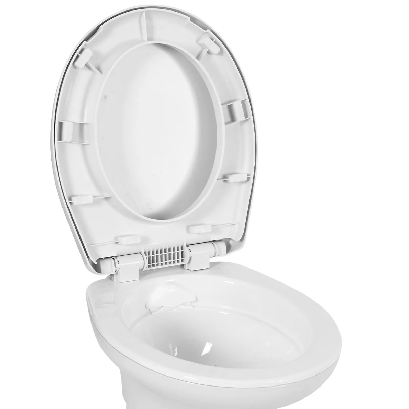 YITAMOTOR RV Toilet with Enamel Bowl Plastic Toilet Body Pedal Flush Gravity Flush High Profile with Hand Sprayer & Flange for Motorhome Caravan Car Travel