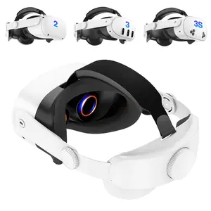 White Adjustable Elite Headband for Meta Oculus Quest 2/quest 3/quest 3s VR Headsets, Enhances Comfort & VR Immersion Gaming Accessory, VR Head Strap