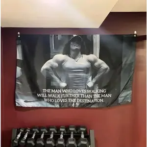 3x5 Ft Sam-Sulek Motivational Gym Flag Workout Lifting Gym Posters Banners Wall Poster Motivational Inspiration Banners Wall Decor Photo Decoration Artistic