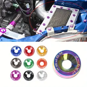 M6 Aluminum 10/20Pcs Car Modified Hex Fasteners Fender Washer JDM Bumper Engine Concave Screws
