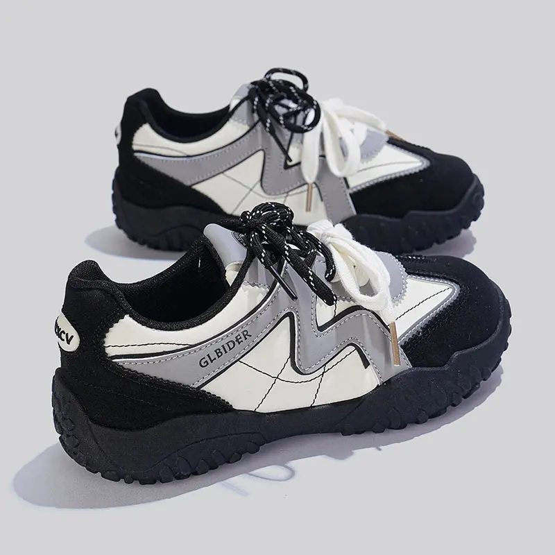 Trendy Dad Shoes with Bold Color Blocking & Textured Upper – Ideal for Fashion-Forward Teens, Weekend Errands & Urban Exploration