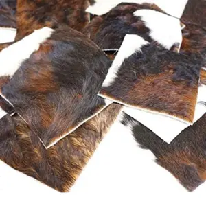 Premium Cowhide scraps pieces real leather for DIY crafts---assorted color 10 pcs size 5x5 in