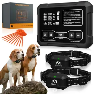 INVIROX RADAR WIRELESS FENCE FOR 2 DOGS - Advanced Radar Technology, No Wires, No Digging, Real-Time GPS Monitoring, IPX7 Waterproof Collars