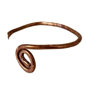 Hammered handmade copper Swirl bracelet jewlery