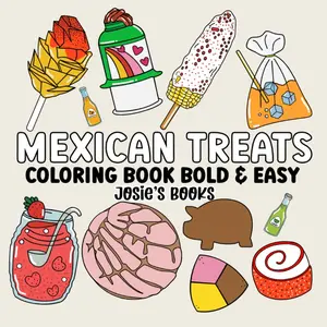 Mexican Treats Coloring Book Bold and Easy