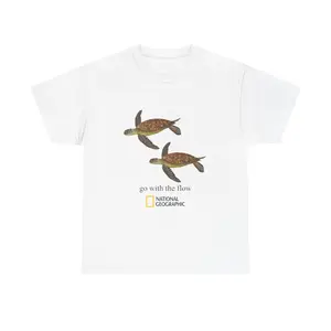 Sea Turtle National Geographic Tee, Go With The Flow Shirt, Ocean Vibe Tee, Nature Lover Gift, Beach Day Apparel, [...]