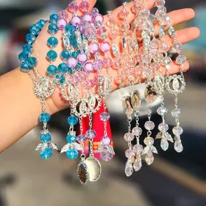 recuerdos misterios- mini rosary Baptism first communion wedding favorgifts