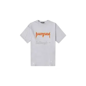 Balenciaga Metal Logo Grey T-Shirt