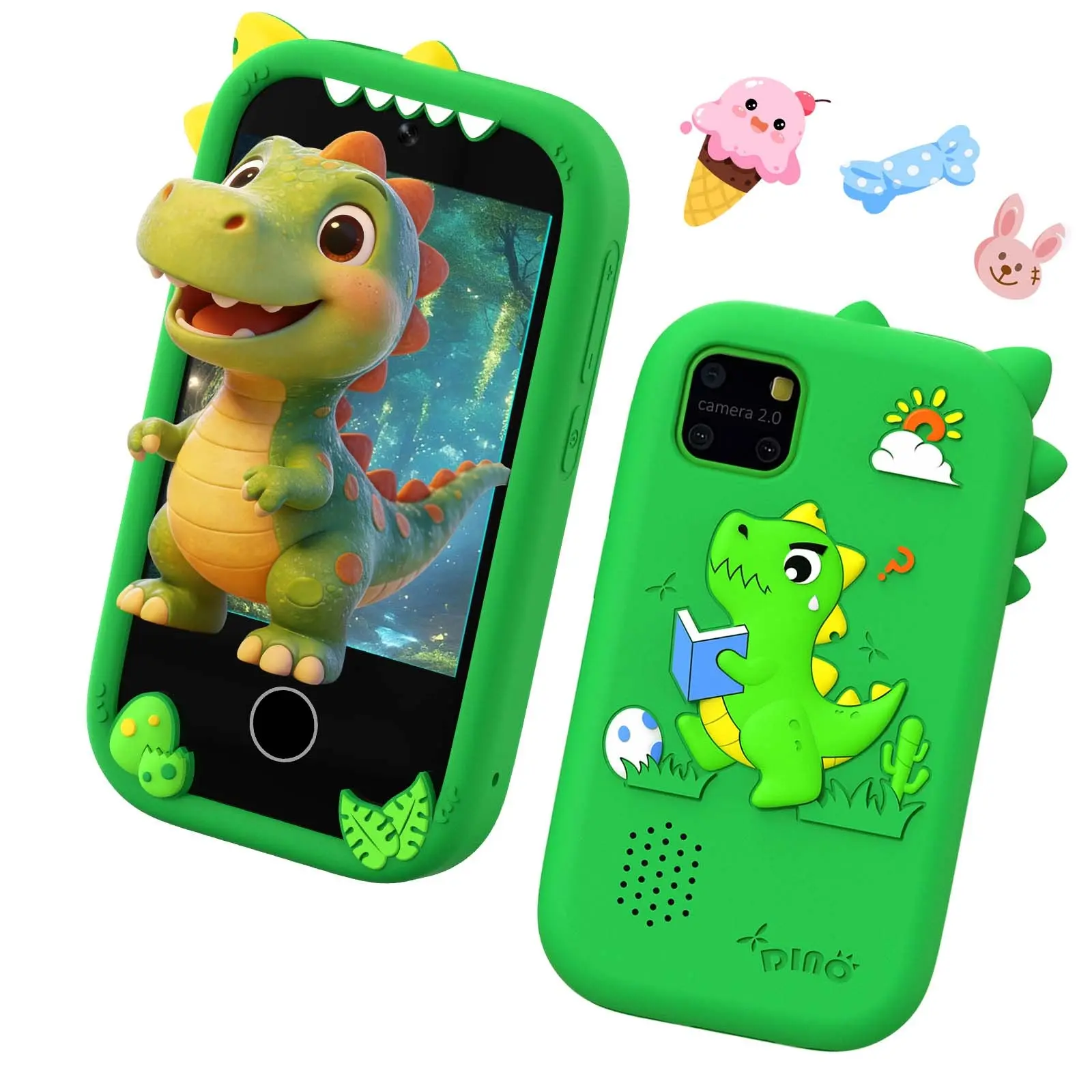 Travel-Portable Kids' Toy Phone Learning Entertainment Tablet with HD Screen - 32GB Memory Card Compatible & Audio Player - Educational Games, Bright Birthday Surprise for 3-12 Years Old Boys & Girls