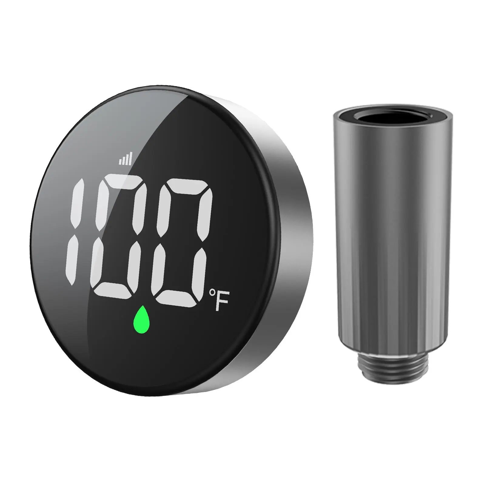 Longriver MX08 Bathroom Shower Temperature Monitor - Hydro-Powered Sensor, IPX7 Waterproof, Adjustable Display, Real-Time Tracking, 0-188°F, Easy Installation, Fits Standard American Showerheads, Valentine's Day Gifts, Bathing