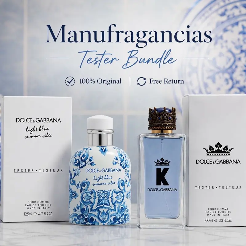 Dolce & Gabbana Tester Bundle Summer Vibe + King Tester 3.4 Oz EDT Spray