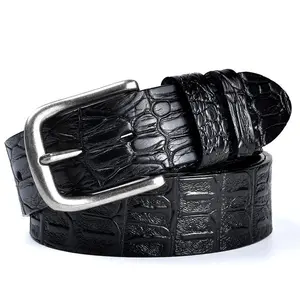 Men's Leather Crocodile Pattern Belt Fashion Belt Casual Belt