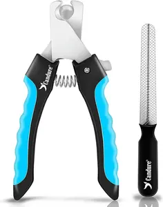 Candure Dog Nail Clippers and Trimmer with Safety Guard to Avoid Over-Cutting Toe Nails Professional Grooming Pet Nail Clipper with Nail File for Small Medium-Large Breeds
