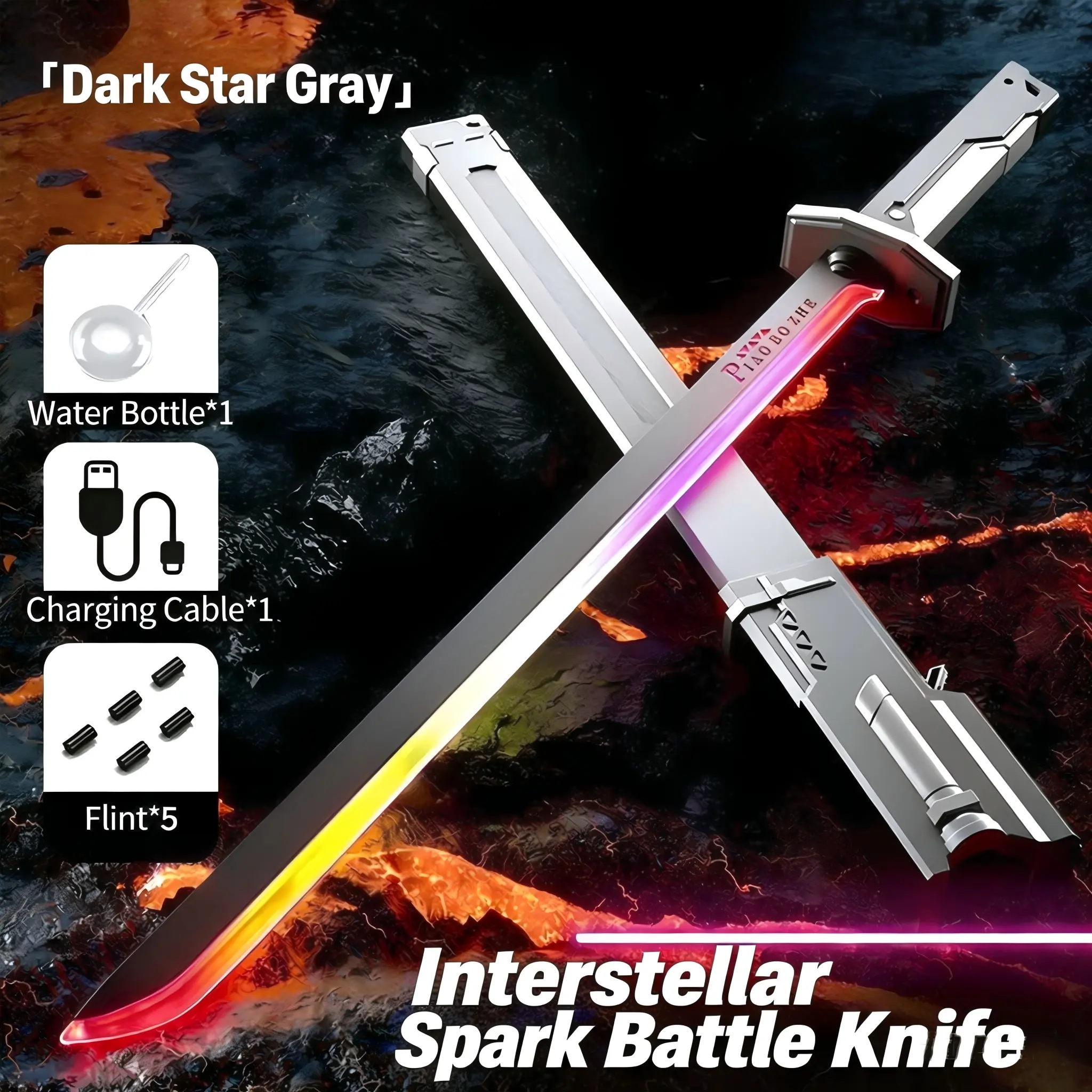Spark Warblade Light-Up Sword Toy, Classic & Novelty Stress Relief Toy for Kids, Toys