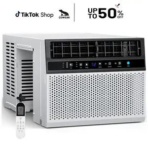 【SummerVibes】 COWSAR Fast Cooling Window Air Conditioner, 10K/12K BTU Window AC Unit, U-Shaped Air Condtioner Cooling Room 550sq.ft,  24H Timer, Six Mode, Energy Saving, Remote Control for Living Room, Bedroom, Office