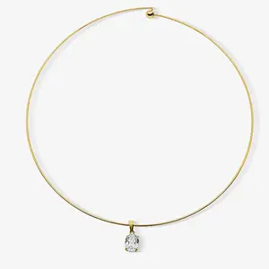 EVRY JEWELS Gold or Silver Plated Women's Hypoallergenic Main Character Necklace
