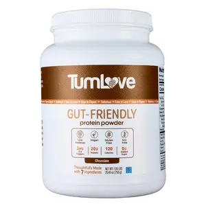 TumLove Vegan Protein Powder - Low FODMAP Certified, Gluten-Free, Dairy-Free, Soy-Free, 100% Gut-Friendly & Non-Bloating