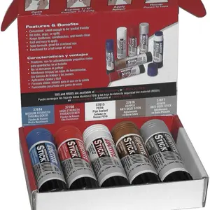 Loctite 38725-5PK Thread Treatment Stick Assortment - 19 Grams with Red, Blue, Thread Sealant Paste, Copper Anti-Seize & Silver Anti-Seize Sticks in Kit