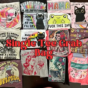 Single Tee Grab Bag Random Color Gildan Unisex Fit Shirt Streetwear Prints Top Womenswear