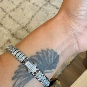 ICED CHICS 9mm Unisex's Cool Fashionable Snake Bone Polygonal Hip-hop High Quality Bracelet, Luxurious Sparkling Synthetic Gemstones Bracelet for All Occasions