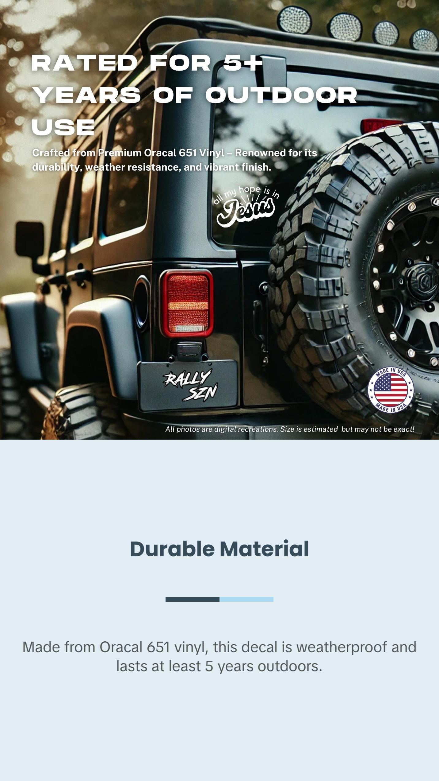 All My Hope Is In Jesus – Christian Car Decal Sticker