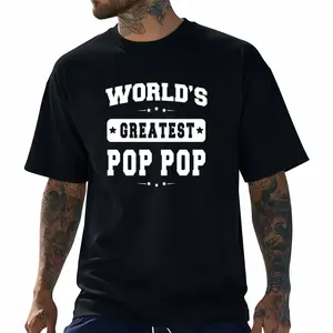 100% Cotton World's Greatest Pop Pop Father's Day Gifts Grandpa T-shirt