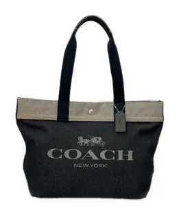 Pre-owned coach canvas Tote Bags Denim Horse & Carriage Tote Bag