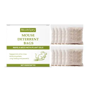 Mouse & Rat Repellent pouches, Indoor/Outdoor/Car Engine Protection, Long-Lasting Peppermint Oil Formula, Safe for Pets & Kids, 30-60 Days Effective Mouse Deterrent