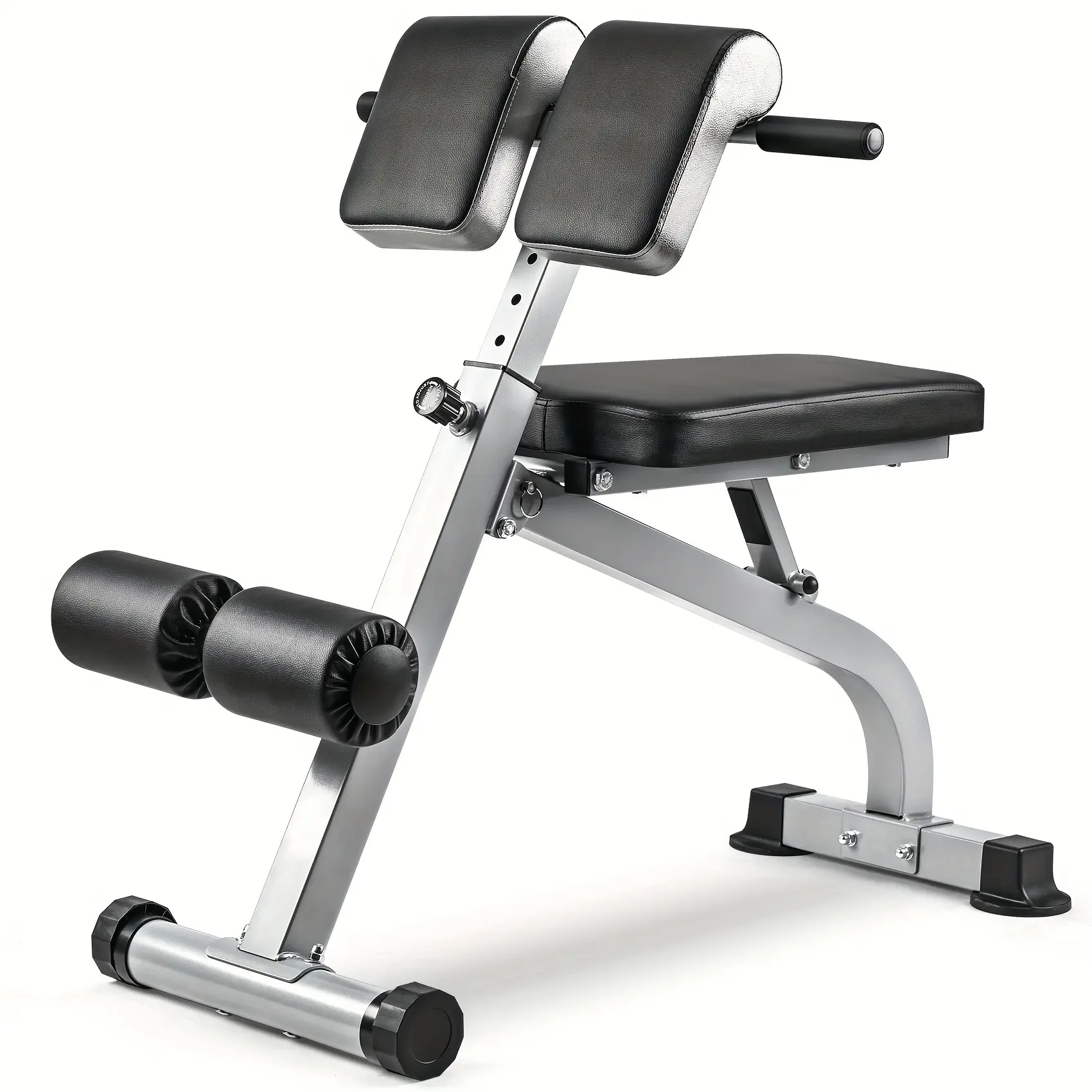 Sports Season Promotion Roman Chair with Adjustable Height and Back, 5 in 1 Compact Multi-function weight bench Hyperextension Roman Chairs, Glute, Hamstring, and Ab Workouts Foldable Sit Up Gym Bench for Home