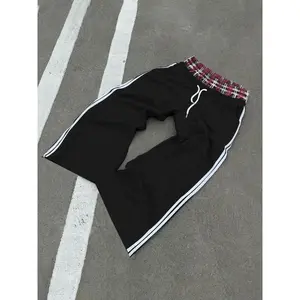 Men’s regular-fit 2‑in‑1 drawstring elastic‑waist pants with pockets; casual, comfortable trousers for daily wear; men’s bottoms for all seasons; gym clothes; sports casual pants; athleisure pants; casual sporty trousers