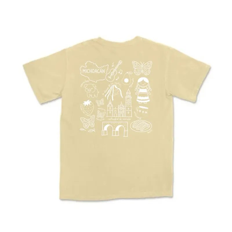 Michoacan México State Comfort Colors T Shirt Unisex Cotton Tee Top Summer Shortsleeve Tshirt Casual Graphic Short Sleeve T-Shirt shirts women