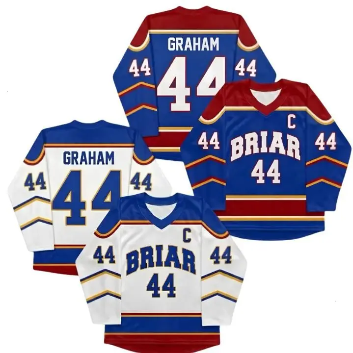 [Full Size XS-5XL] Custom Briar Uni Hockey Jersey Shirt, Off-Campus Series Hockey Jersey, Graham 44 Di Lautentis Hockey Jersey Shirt for Fans