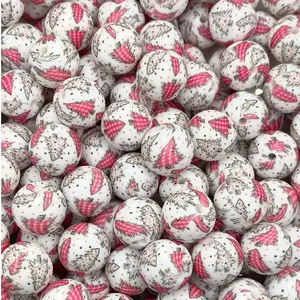 Oh Christmas Tree Oh Christmas Tree Printed Silicone Beads | Christmas Beads | Holiday Beads