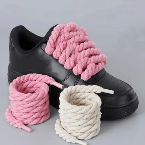 Solid Color Versatile Shoelaces, Footwear Lace, Rope Thickened Laces, Thick Laces Design, Suitable for Basketball Shoes, Sneakers, Casual Shoes, DIY Shoe Accessories, Shoe Strings For Sneakers