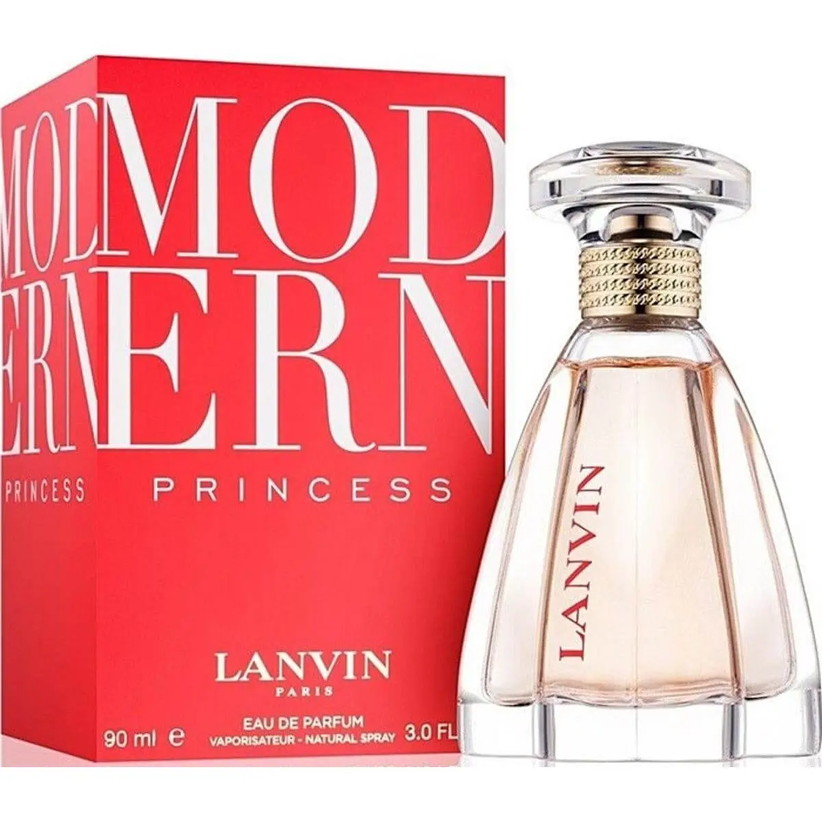LANVIN Women's Modern Princess Eau de Parfum (EDP) Full-Size 3.0 fl oz New Boxed Fragranced, Perfumed, Fruity, Elegant Women's Fragrance with Vanilla Orchid, Floral Musk, Light Enchanting Scent, Fragranced Women's Fragrance
