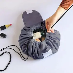 Large Drawstring Makeup Bag - Versatile Cosmetic Organizer for Women & Girls - Perfect Toiletry Storage for Travel Essentials & Accessories