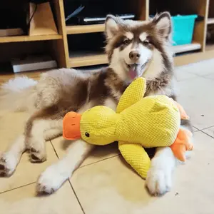 1Pc Dog pet vocal Toy Stomping Duck Bite Resistant Grinding Teeth Cleaning Large Dog Interactive Entertainment Puppy Boredom Pet pet vocal Toy Interactive Chew Durable Chew