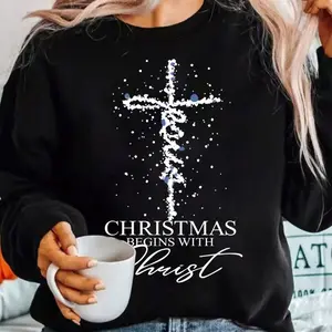 【Plus Size】Neck Sweatshirt Plus Size Women's Clothing Tops Hoodie Casual Long Sleeve Womenswear Comfort Crewneck Pullover